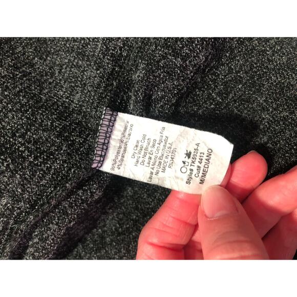 143 Story Dark Gray Boho Knit Cardigan w/ Long Sleeve & Ruffles Size Medium - Picture 7 of 9